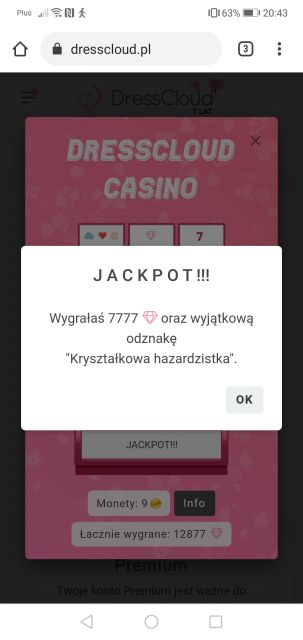 Urodzinowe kasyno DressCloud 