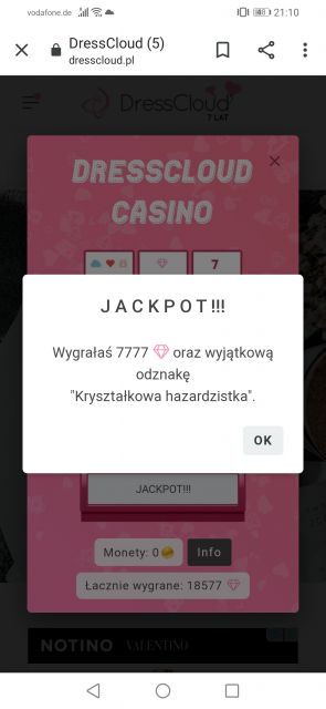 Urodzinowe kasyno DressCloud 