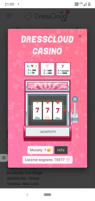 Urodzinowe kasyno DressCloud 