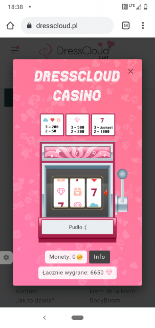 Urodzinowe kasyno DressCloud 