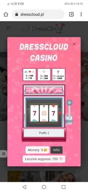 Urodzinowe kasyno DressCloud 