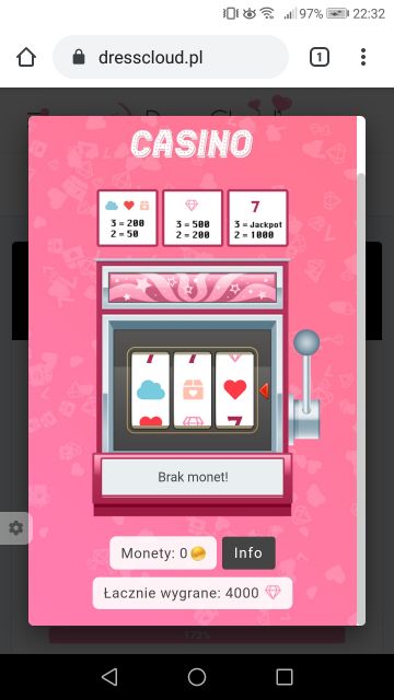 Urodzinowe kasyno DressCloud 
