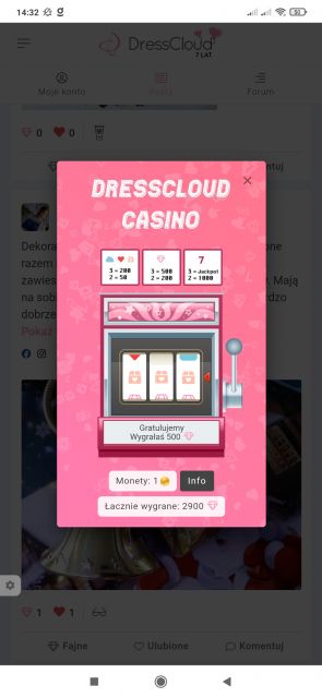 Urodzinowe kasyno DressCloud 