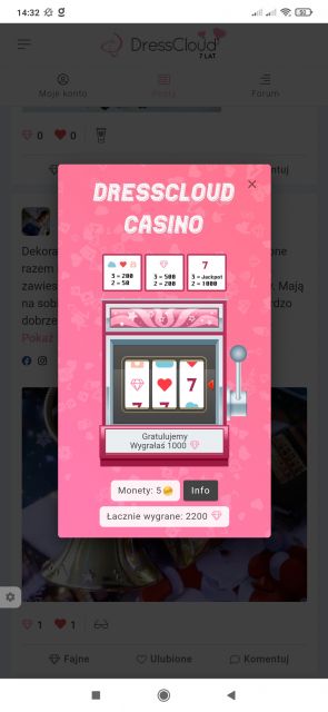 Urodzinowe kasyno DressCloud 