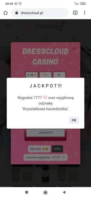 Urodzinowe kasyno DressCloud 