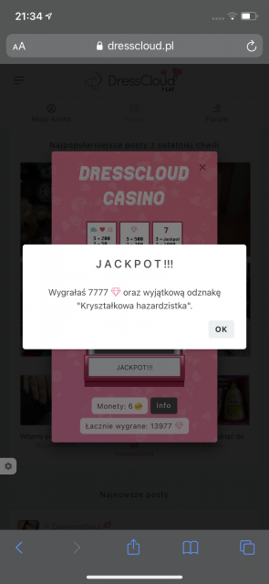 Urodzinowe kasyno DressCloud 