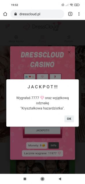 Urodzinowe kasyno DressCloud 