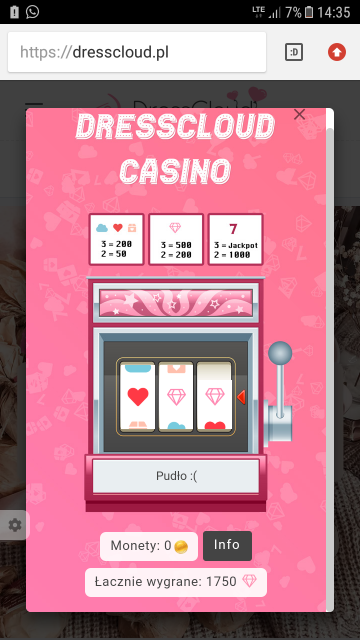 Urodzinowe kasyno DressCloud 