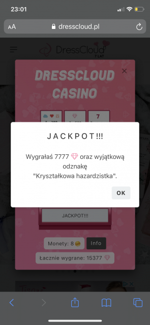 Urodzinowe kasyno DressCloud 