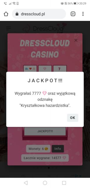 Urodzinowe kasyno DressCloud 