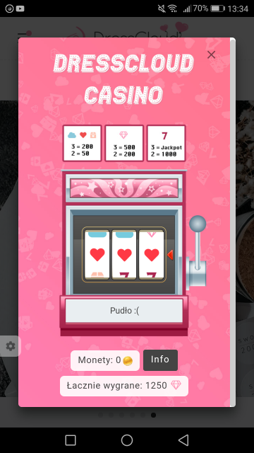 Urodzinowe kasyno DressCloud 