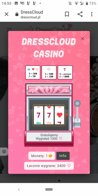 Urodzinowe kasyno DressCloud 