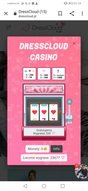 Urodzinowe kasyno DressCloud 
