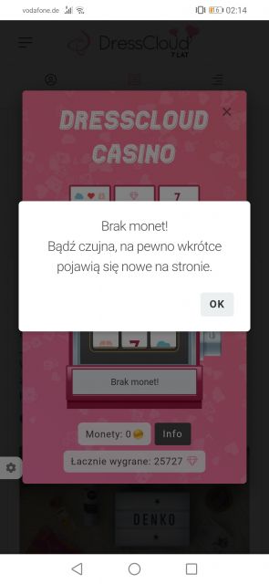 Urodzinowe kasyno DressCloud 
