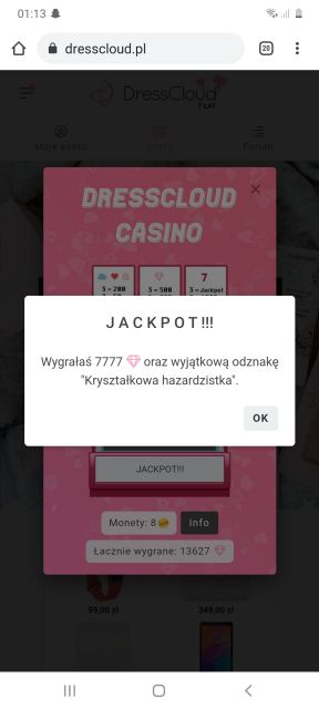 Urodzinowe kasyno DressCloud 