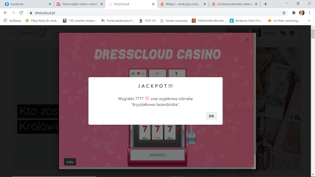 Urodzinowe kasyno DressCloud 