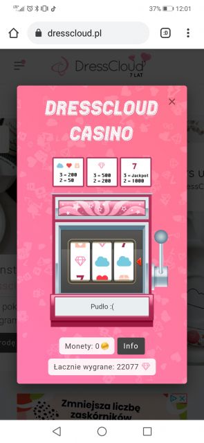 Urodzinowe kasyno DressCloud 