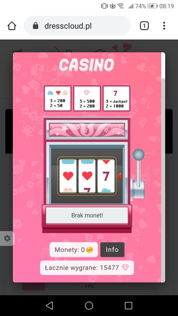 Urodzinowe kasyno DressCloud 