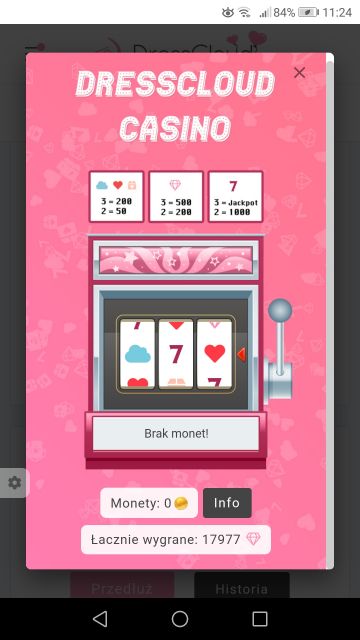 Urodzinowe kasyno DressCloud 