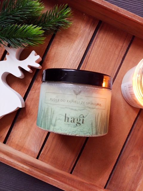 Hagi Cosmetics Puder do kąpieli, Ze spuruliną