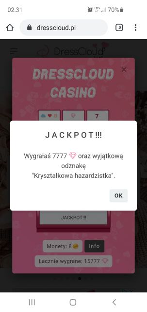 Urodzinowe kasyno DressCloud 