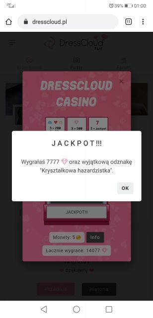 Urodzinowe kasyno DressCloud 