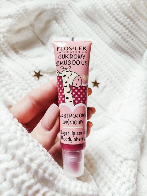 FlosLek Cukrowy scrub do ust, Nastrojowy Wiśniowy
