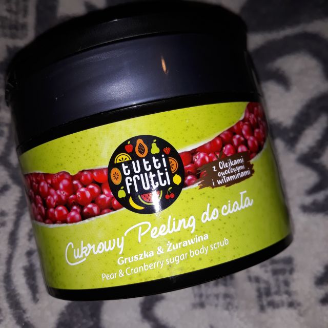 Tutti Frutti Peeling cukrowy do ciała gruszka żurawina