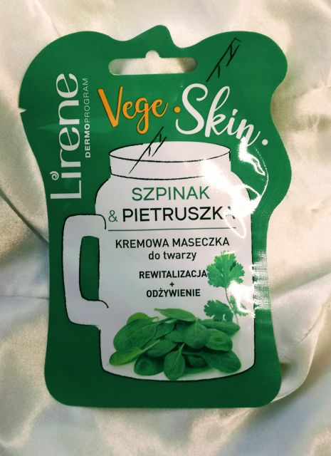 Lirene Vege Skin, Maseczka do twarzy, Kremowa, Rewitalizacja + odżywienie, Szpinak & Pietruszka