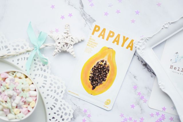 Mishe Maska do twarzy w płacie, Papaja, Z wodą lodowcową