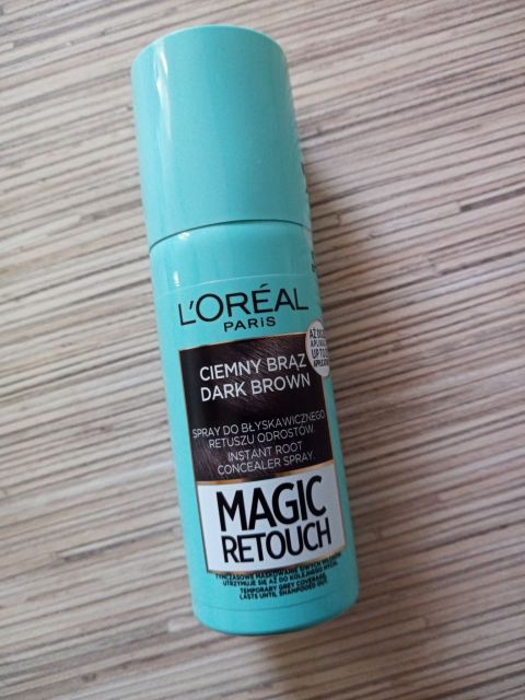 L'Oréal Magic Retouch, Retusz odrostów w sprayu, Ciemny brąz