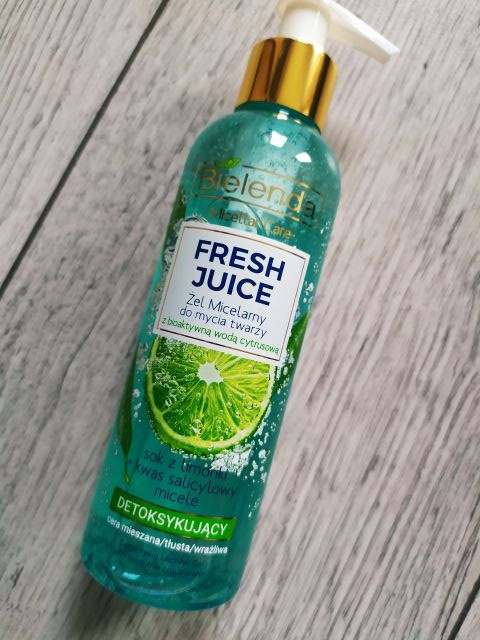 Bielenda Fresh Juice, Żel micelarny do twarzy, Detoksykujący, Sok z limonki i kwas salicylowy
