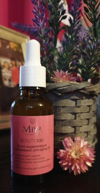 Miya Cosmetics Beauty lab, Serum do twarzy, Wygładzające, z kompleksem anti-aging 5%
