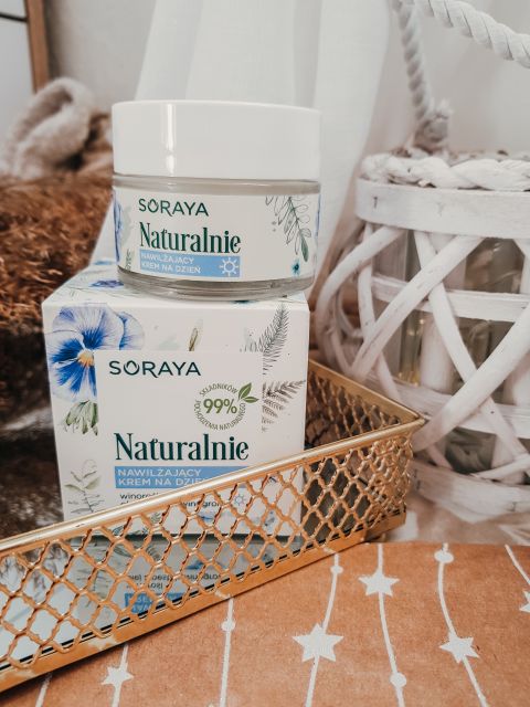 Soraya Naturalnie, Krem do twarzy, Na dzień, Nawilżający, Winorośl, Olej z pestek winogron