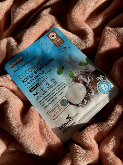 MBeauty Cosmetics Maska do twarzy w płacie, Water Bomb, Kokosowa