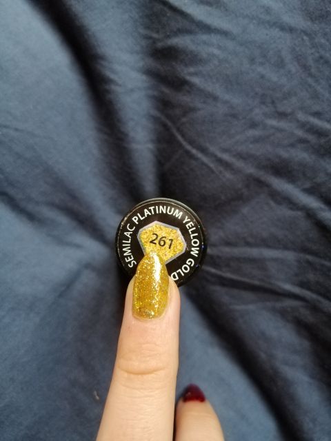Semilac Lakier hybrydowy, 261 Platinium Yellow Gold