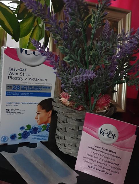 Veet Easy-Gel, Plastry z woskiem do depilacji twarzy, Skóra wrażliwa