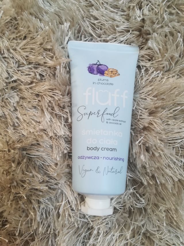 Fluff Superfood, Śmietanka do ciała, Odżywcza, Śliwki w czekoladzie 