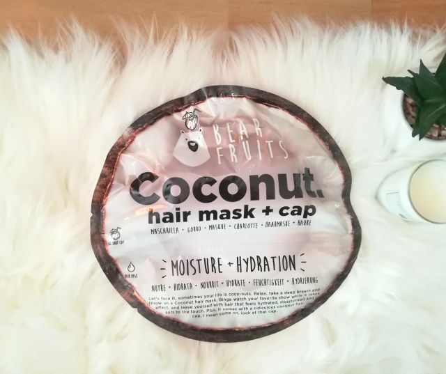Bear Fruits  Maska do włosów z czepkiem, Coconut Hair Mask, Moisture + Hydration