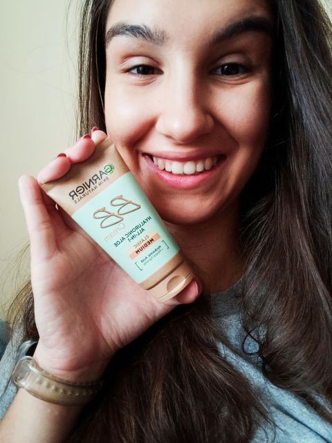 Garnier Skin Naturals, Hyaluronic Aloe, All-in-1, Krem BB, Śniady