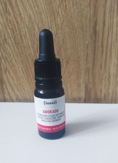 Iossi Serum do twarzy, Nawilżające, Olej awokado, skwalan, drzewo sandałowe, kwas hialuronowy