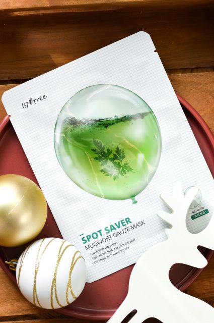 Isntree Maseczka do twarzy w płacie, Z ekstraktem z piołunu, Spot Saver Mugwort Gauze Mask