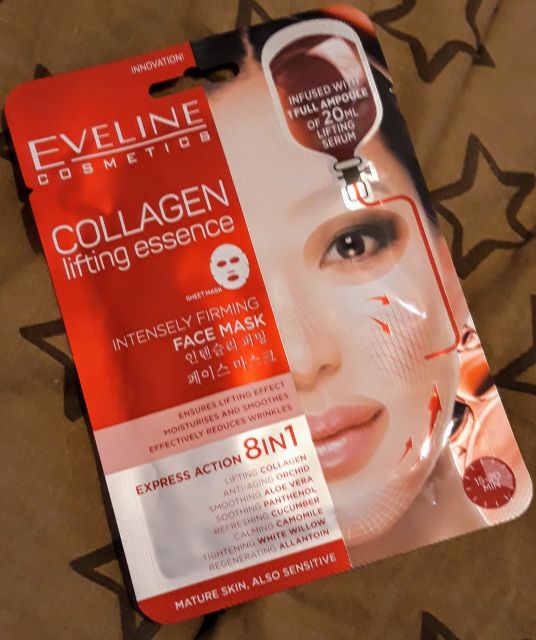 Eveline Collagen Lifting Essence Maska Do Twarzy Na Tkaninie Kolagenowa 8w1 Esencja 4281