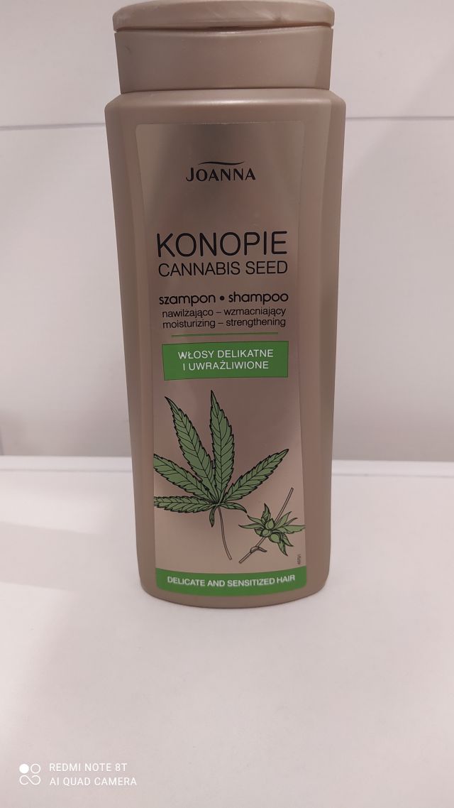 Joanna Konopie, Szampon do włosów, Nawilżająco - wzmacniający, Cannabis Seed, Włosy delikatne i uwrażliwione