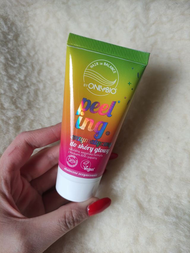 OnlyBio Hair Balance, Peeling enzymatyczny do skóry głowy, Kwasy AHA i papaina