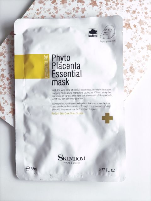 Skindom Maska do twarzy w płacie, Phyto Placenta Essential Mask