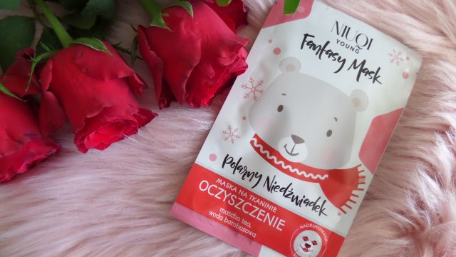 NIUQI Maska na tkaninie, Fantasy Mask, Oczyszczenie, Polarny Niedźwiadek