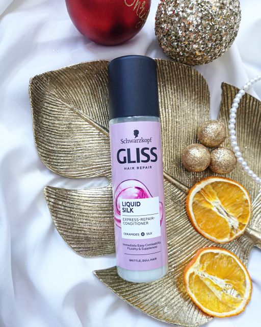 Schwarzkopf Gliss kur, Liquid Silk, Odżywka do włosów w sprayu, Ekspresowa, Z Ceramidami i Jedwabiem