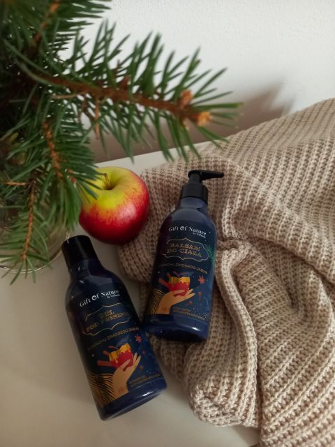 Vis plantis gift of nature żel pod prysznic balsam do ciała zimowe jabłko