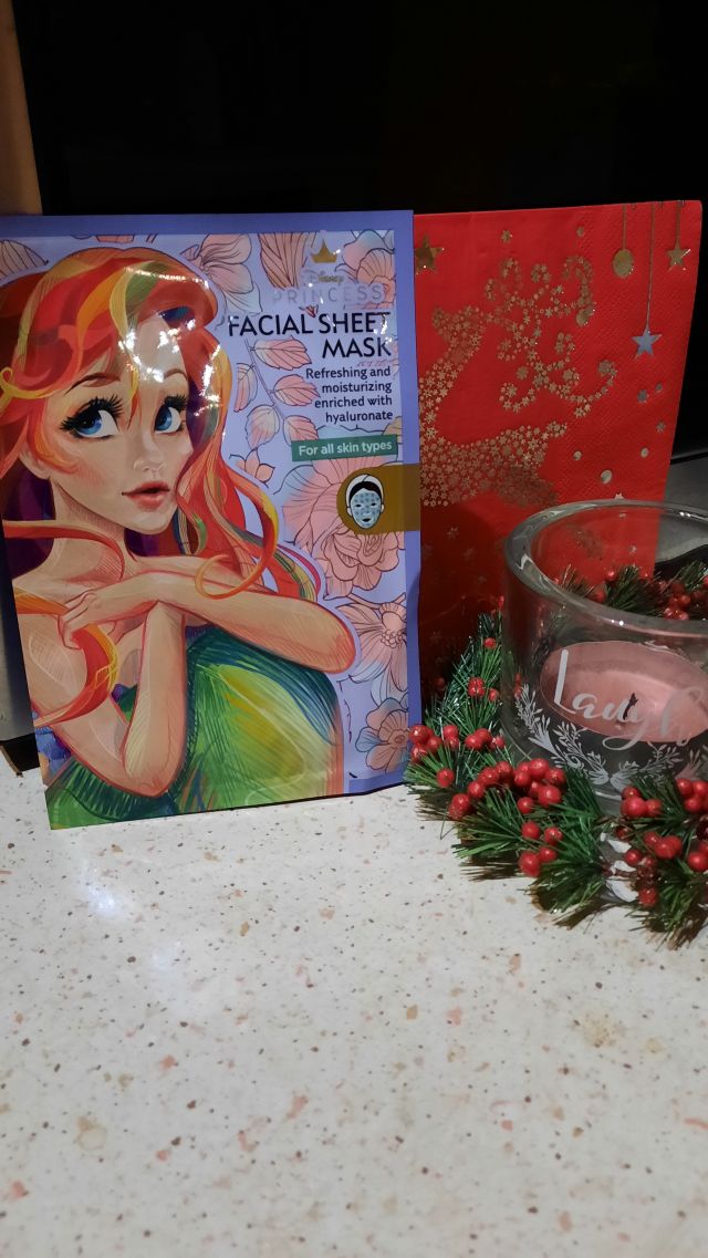 Disney Beauty & Care Maska do twarzy w płacie, Ariel
